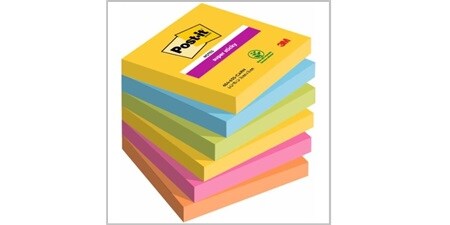 Image de Post-it® Notes multicolores empilés
