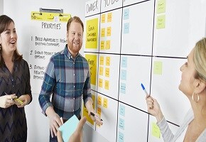 Notes de marque Post-it® et méthode Kanban